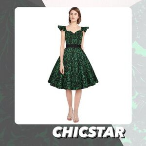 EUC Chicstar Ruffle Sleeve Flare Dress